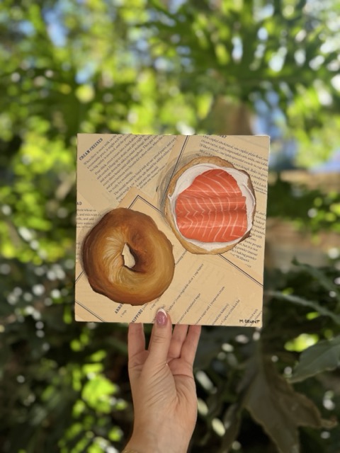 Bagel with salmon